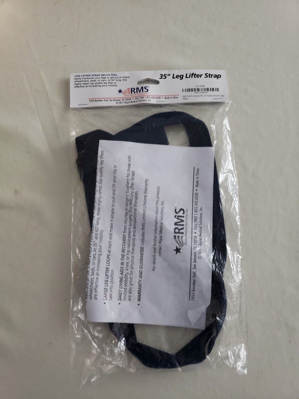 New RMS 35” – 42″ Leg Lifter Strap Royal Medical Solutions. New In Package