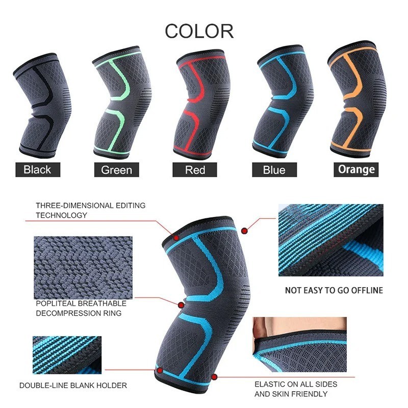 2 PCS Compression Knee Brace for Men, Women, Copper Compress Sleeve Top Quality