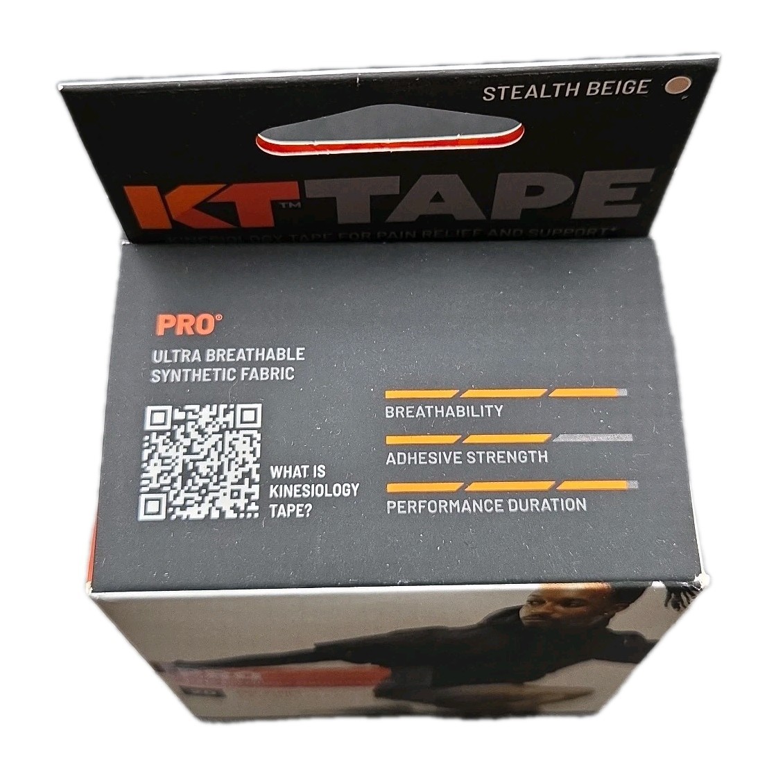 KT Tape Pro Elastic Sports Tape 20 Pro Strips (2″x10″) Stealth Beige