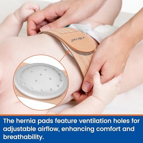 Umbilical Hernia Belt Baby Belly Button Band Infant Compression Pads Mesh Fabric