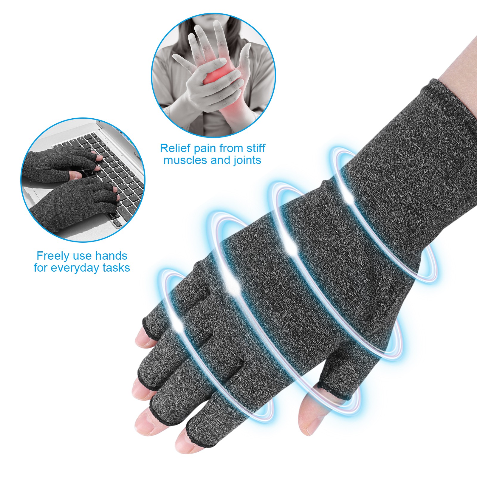 NEW Compression Gloves Arthritis Carpal Tunnel Hand Brace Support Pain Relief