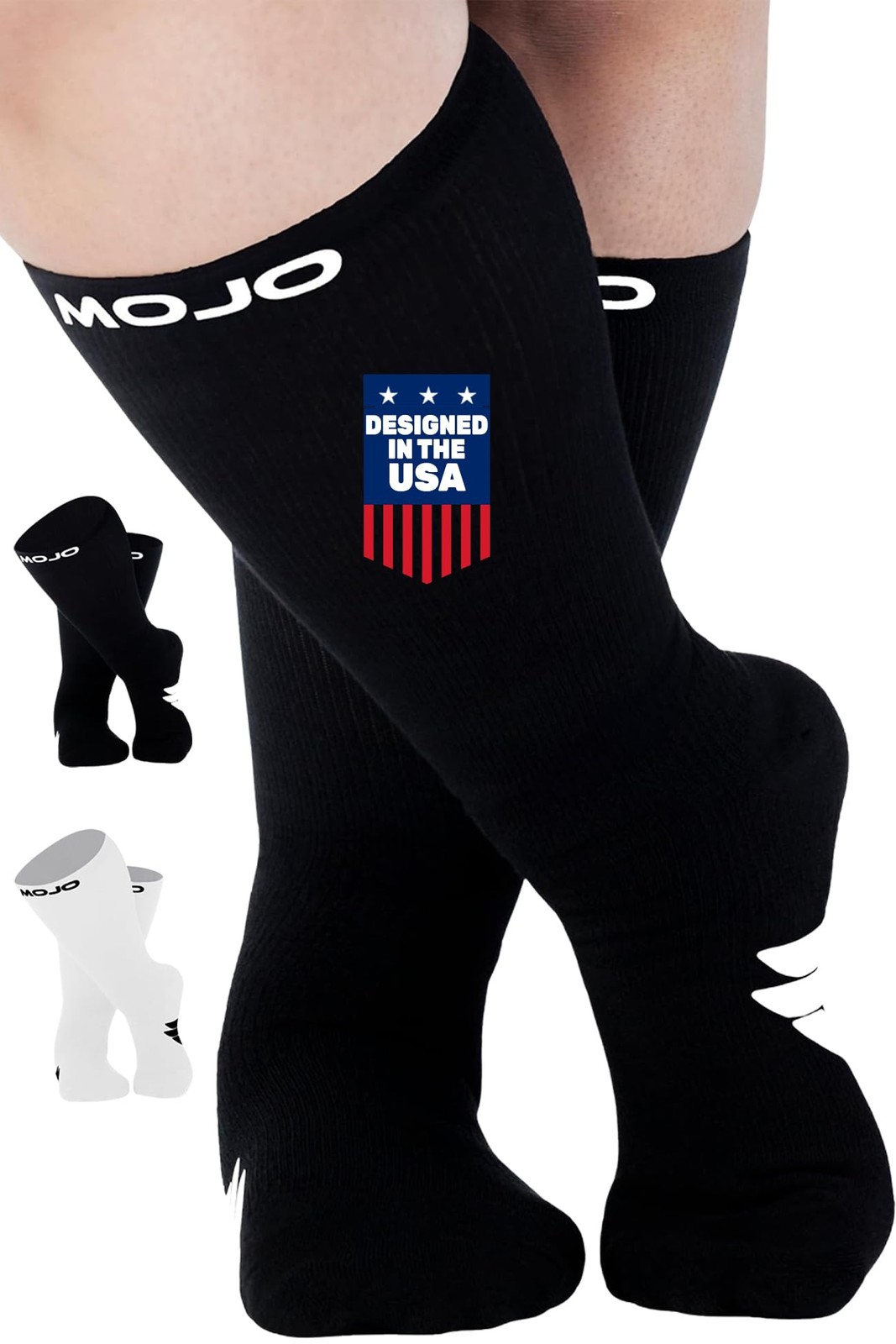 – Black Athletic Crew Length (15-20mmHg) for Medium Support – 3X-Large Size f…