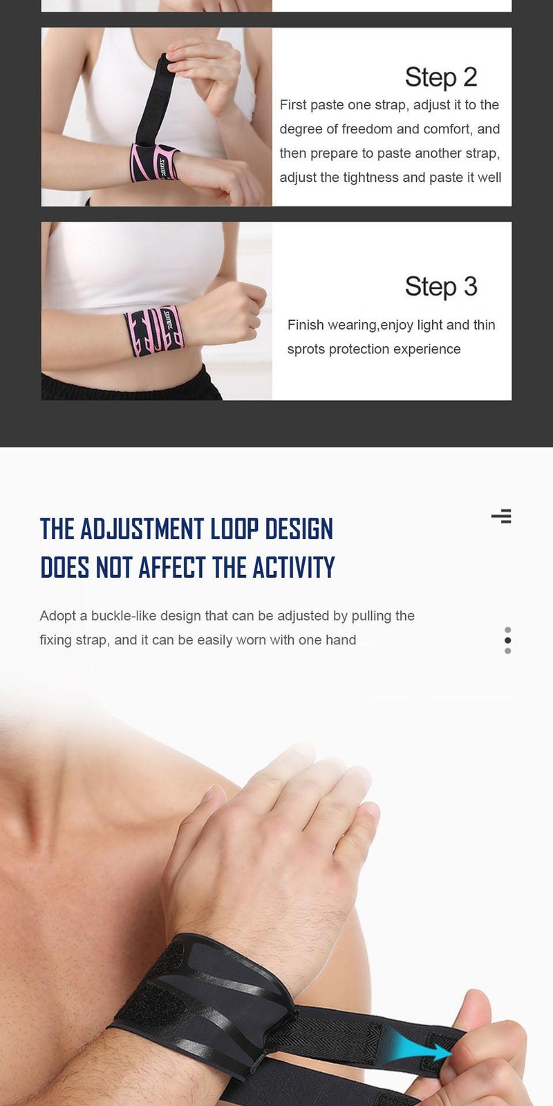 Aolikes 1pcs Wrist Brace,ultra-thin Compression Wrist Straps Wrist Support for W