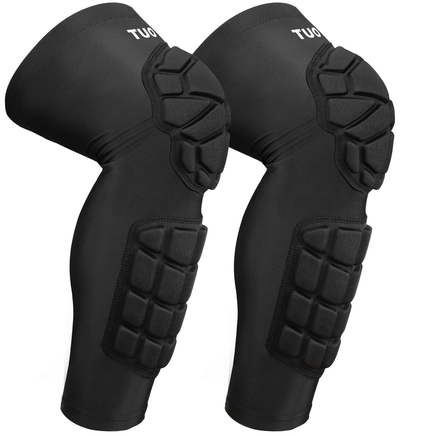 Padded Knee & Shin Guards Calf Pads Protector Compression Leg Sleeve Knee Brace