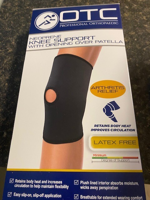 OTC Knee Support, Open Patella, Neoprene, Black, (Medium ) FREE SHIPPING