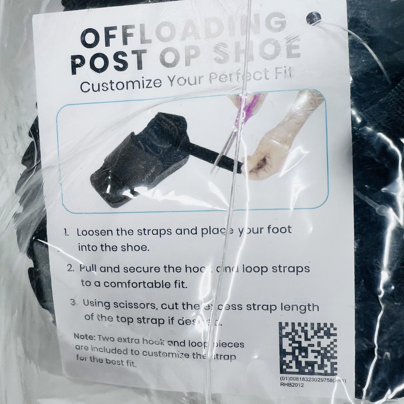 Vive Offloading Post Op Shoe (Black) SMALL Walking Boot Toe Injuries