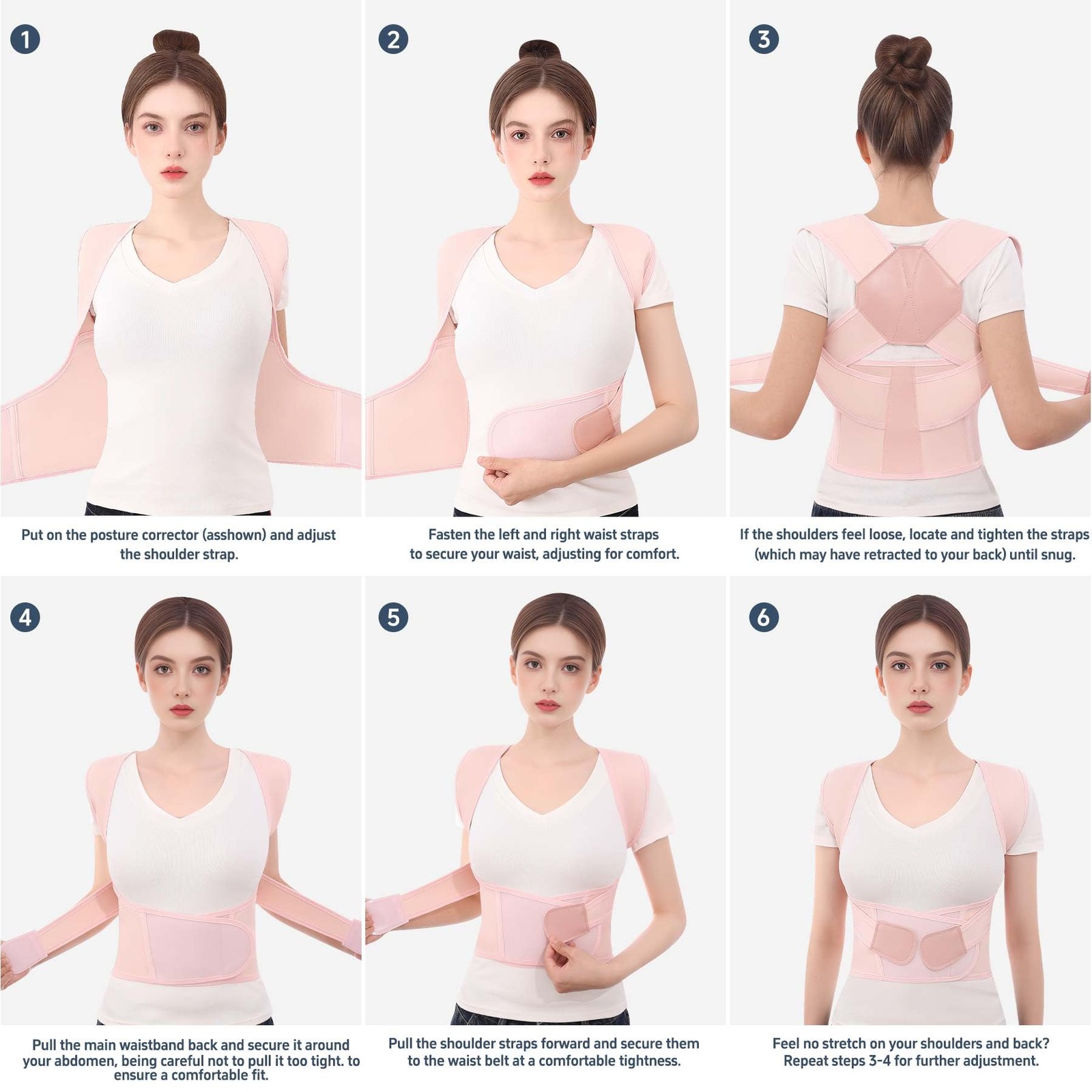 Posture Corrector for Women and Men Full Back Brace Support Adjustable Comfor…
