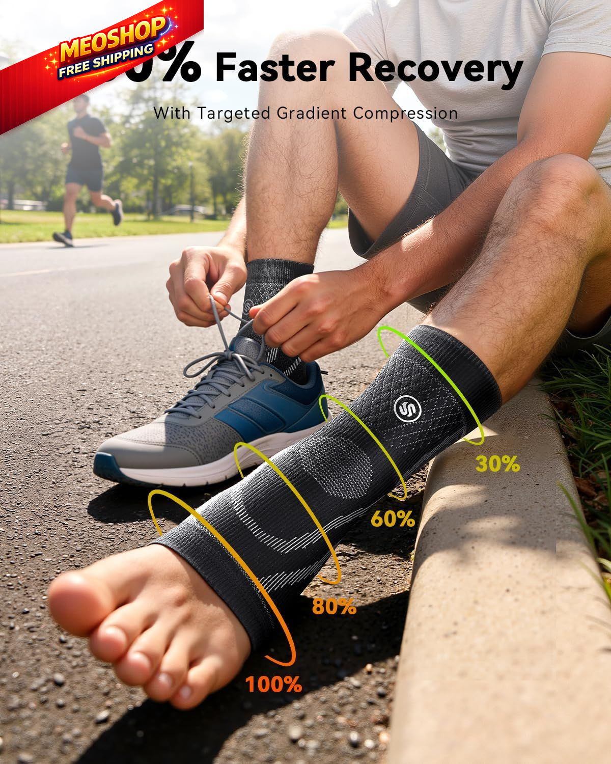 3 Pairs Ankle Brace for Women & Men,[Upgraded Ultra Large, Grey,White,Black