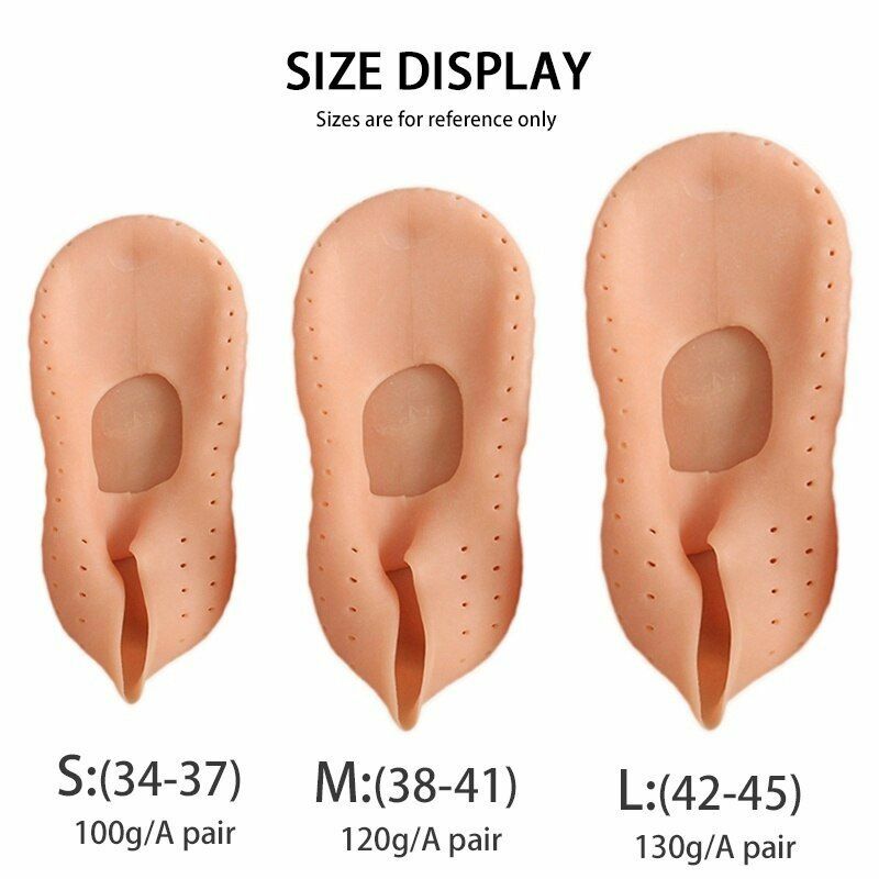 Silicone Gel Solid Thin Heel Socks Cracked Foot Skin Care Protector Feet Case