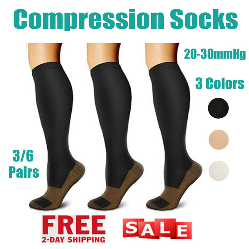 Unisex Compression Socks Leg Support Stretch Orthopedic Stockings Hose Sox