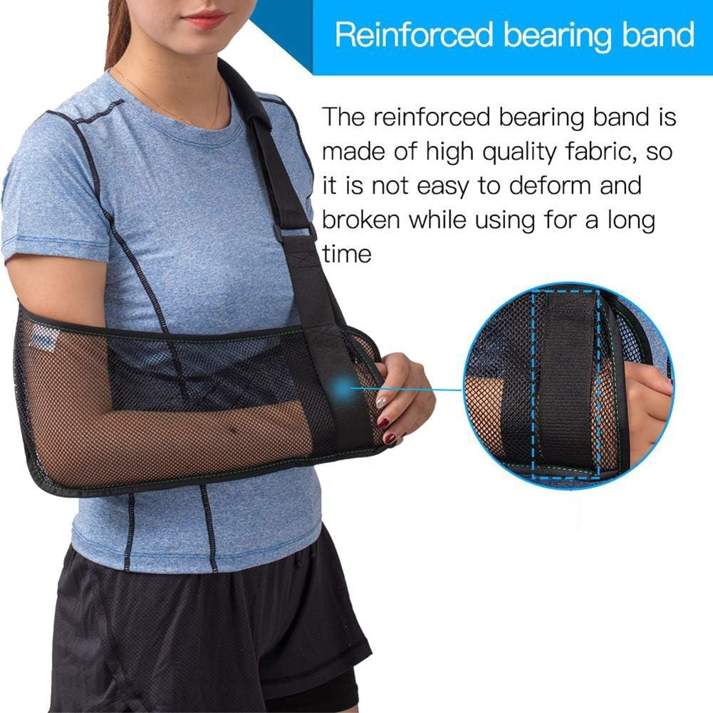 Mesh Arm Shoulder Sling – Shoulder Immobilizer for Shower – Adjustable Arm Brac