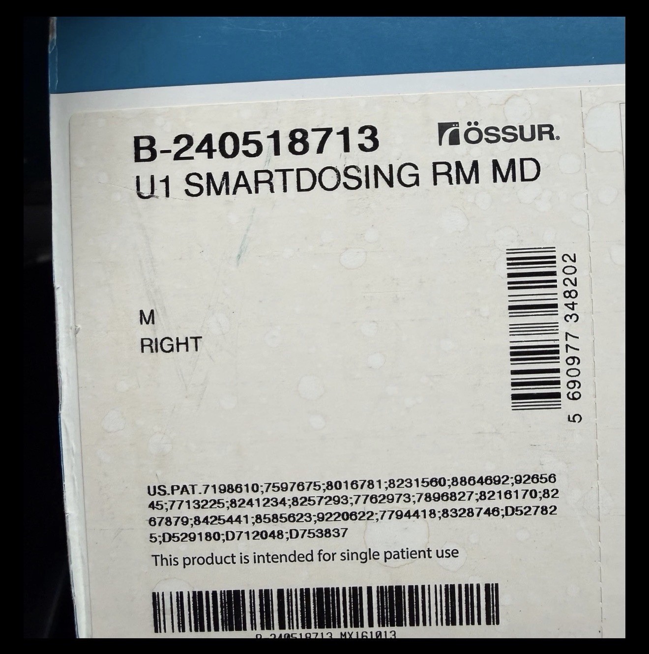 Ossur Unloader One SmartDosing Knee Brace Right Medium OA Offloader B-240518713