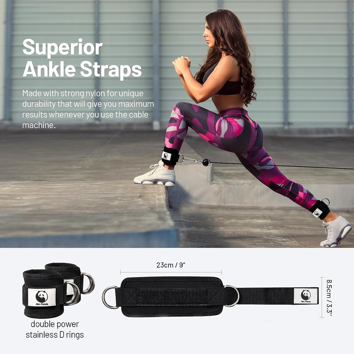 Ankle Strap for Cable Machine,Ankle Cuff for Kickbacks, Booty Hip Abductors,Glut