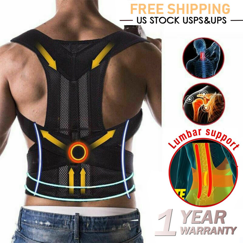Back Posture Corrector Belt Men Women Straightener Brace Support Orthopedic Vest
