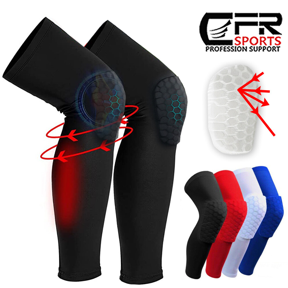 Honeycomb Pad Basketball Crashproof Antislip Knee Long Sleeve Protector Gear CFR