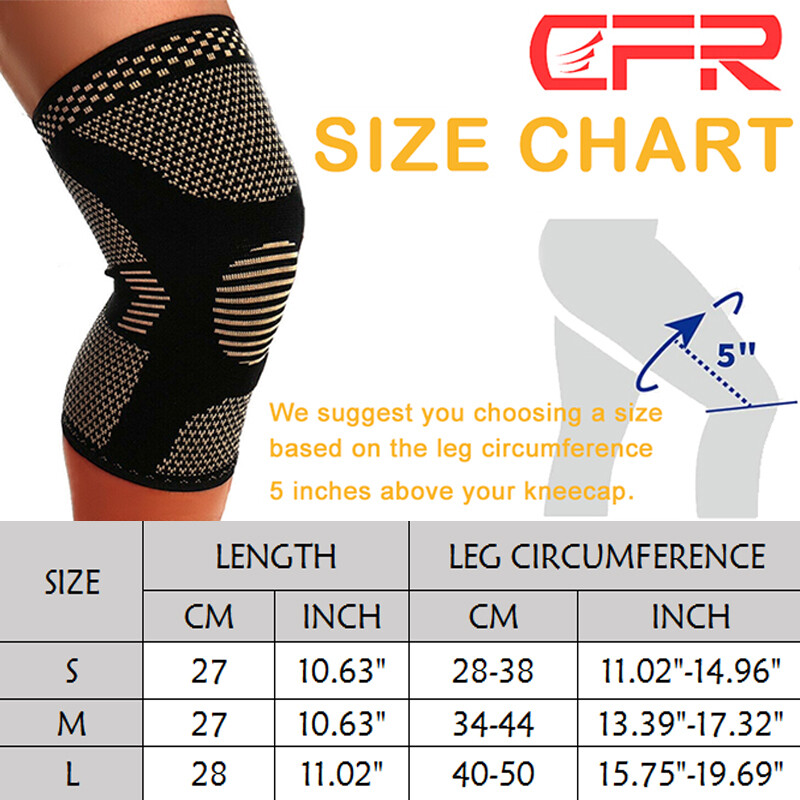 Knee Support Copper Patella Stabilizer Strap Tendon Brace Joint Pain Relief
