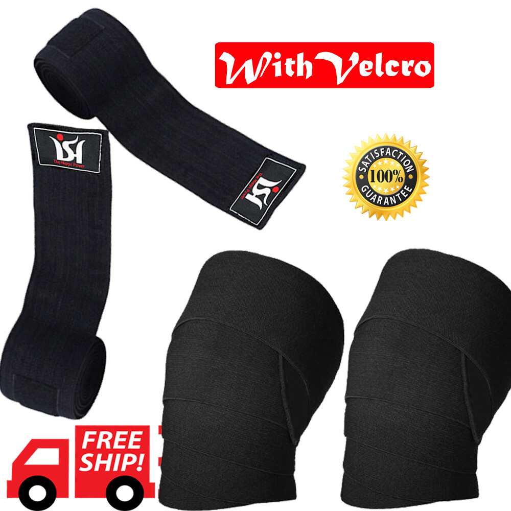 Gym Weight lifting Knee Wraps Bandage Straps Guard Powerlifting Pads Sleeves