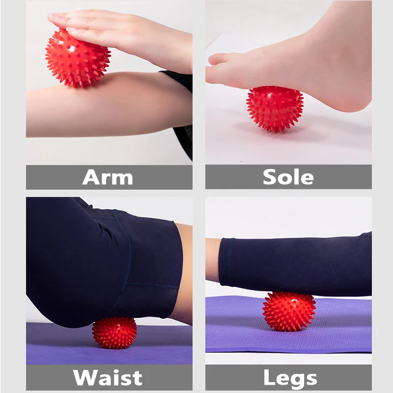 PVC Spiked Massage Ball Trigger Point Fitness Plantar Pain Relief 9cm