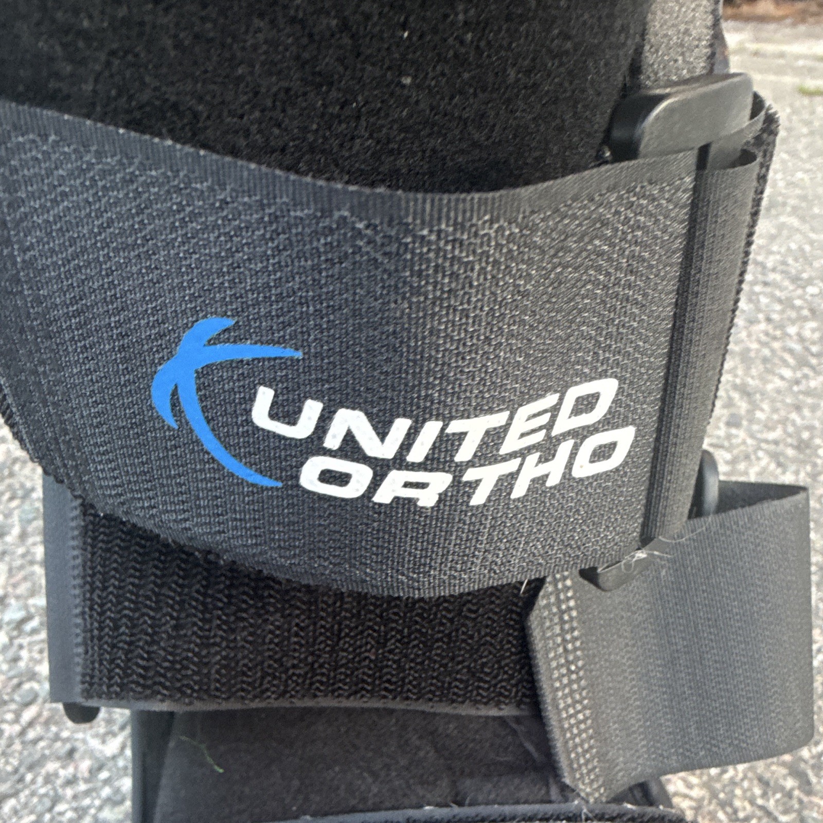 United Ortho Adjustable Walking Boot LG Black Immobilization Foot Ankle Leg