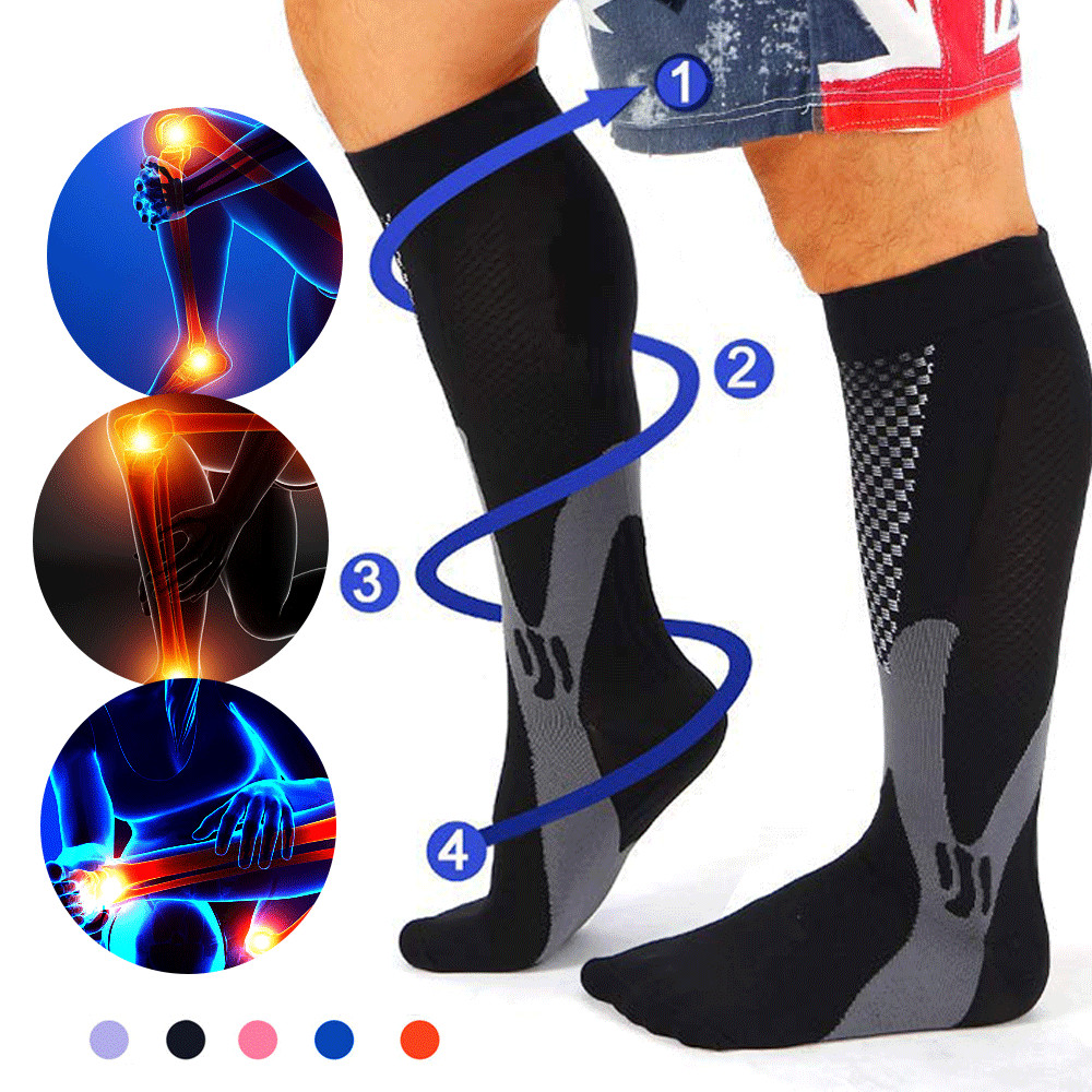 Compression 20-30MMHG Socks Pain Relief Calf Leg Foot Support Stocking Men&Women