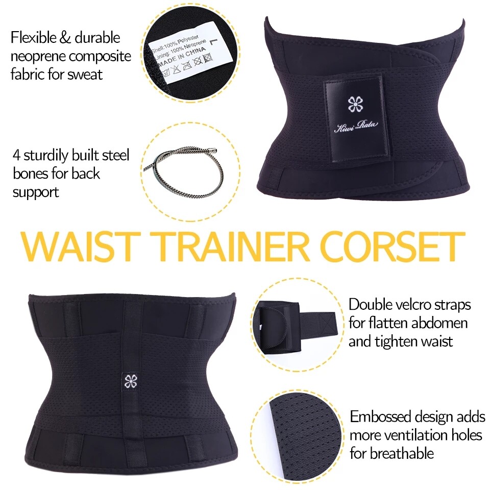 Slimming Body Shaper Mens Neoprene Waist Trimmer Belt Trainer Sauna Sweat Girdle