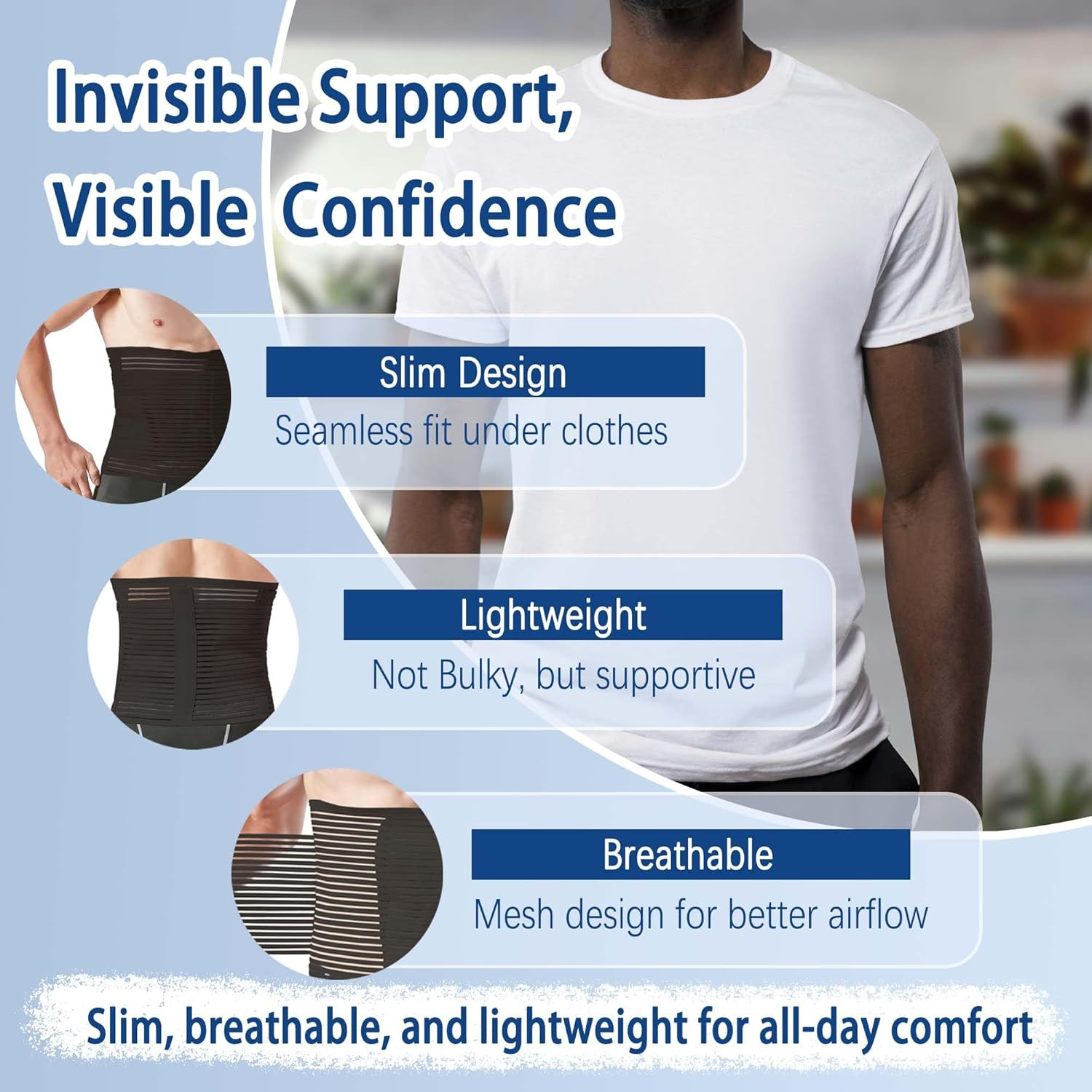 Abdominal Binder for Post Surgery & Postpartum Recovery, Abdomen Hernia Suppo…