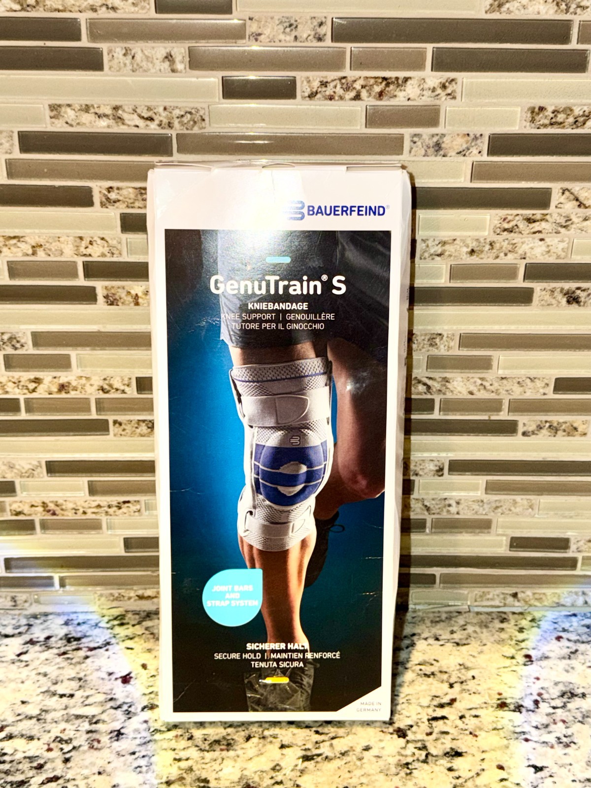 Bauerfeind GenuTrain S Hinged Knee Brace Size 2-Left – Titan Color