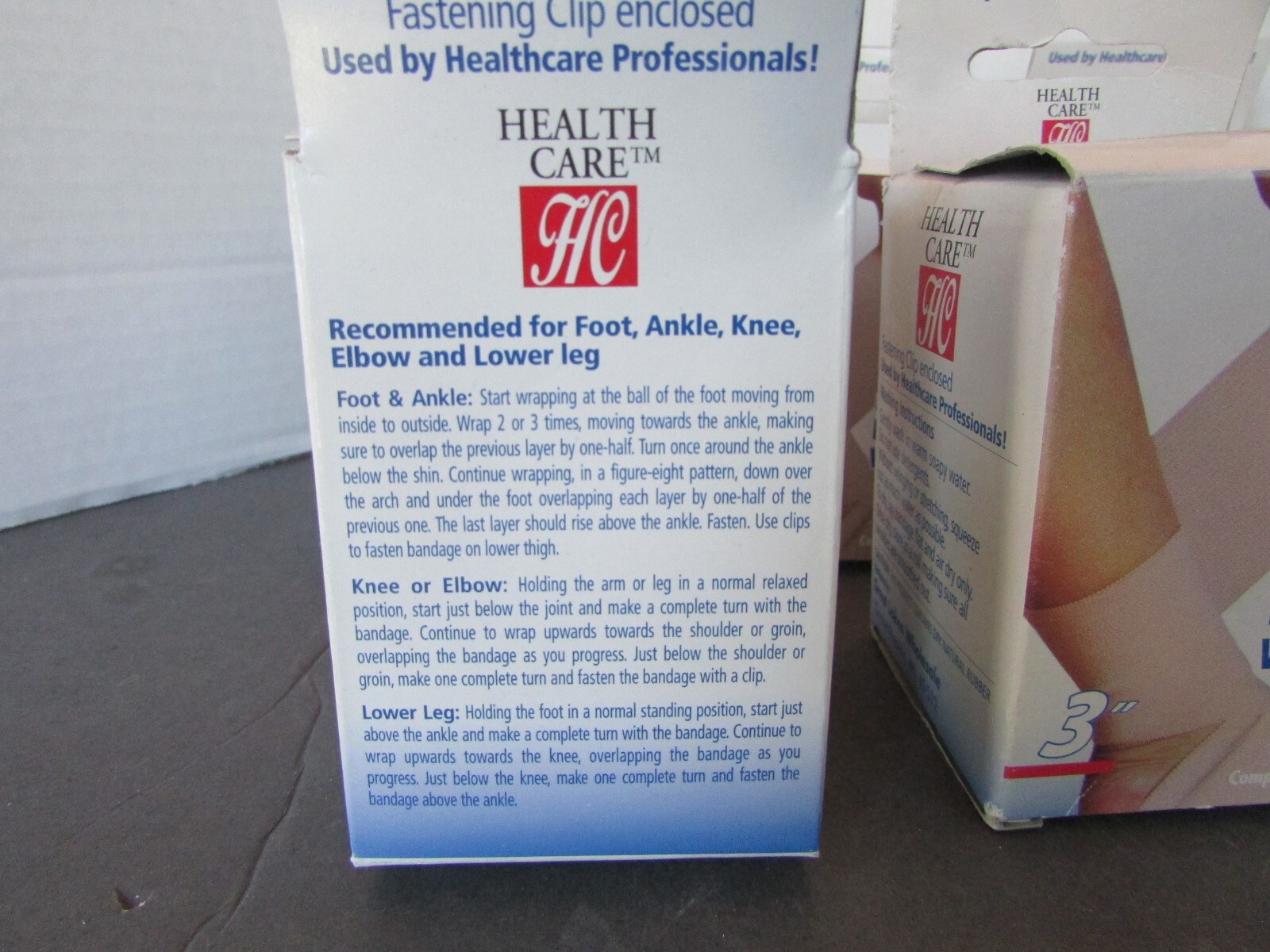 7 BOXES OF HEALTH CARE 3″ ELASTIC BANDAGE WRAP 5 YDS STRETCHED NEW SALE