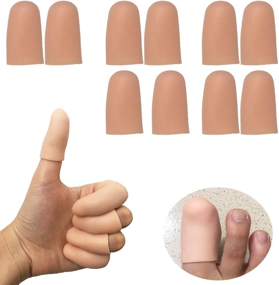 10-Pack Silicone Finger Cots for Arthritis Relief & Protection – Soft & Reusable
