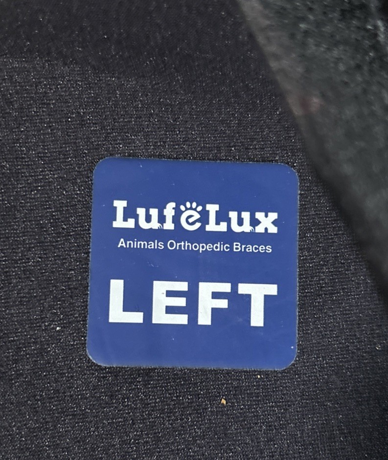 Lufelux Animal Orthopedic Brace Black Right NWOT