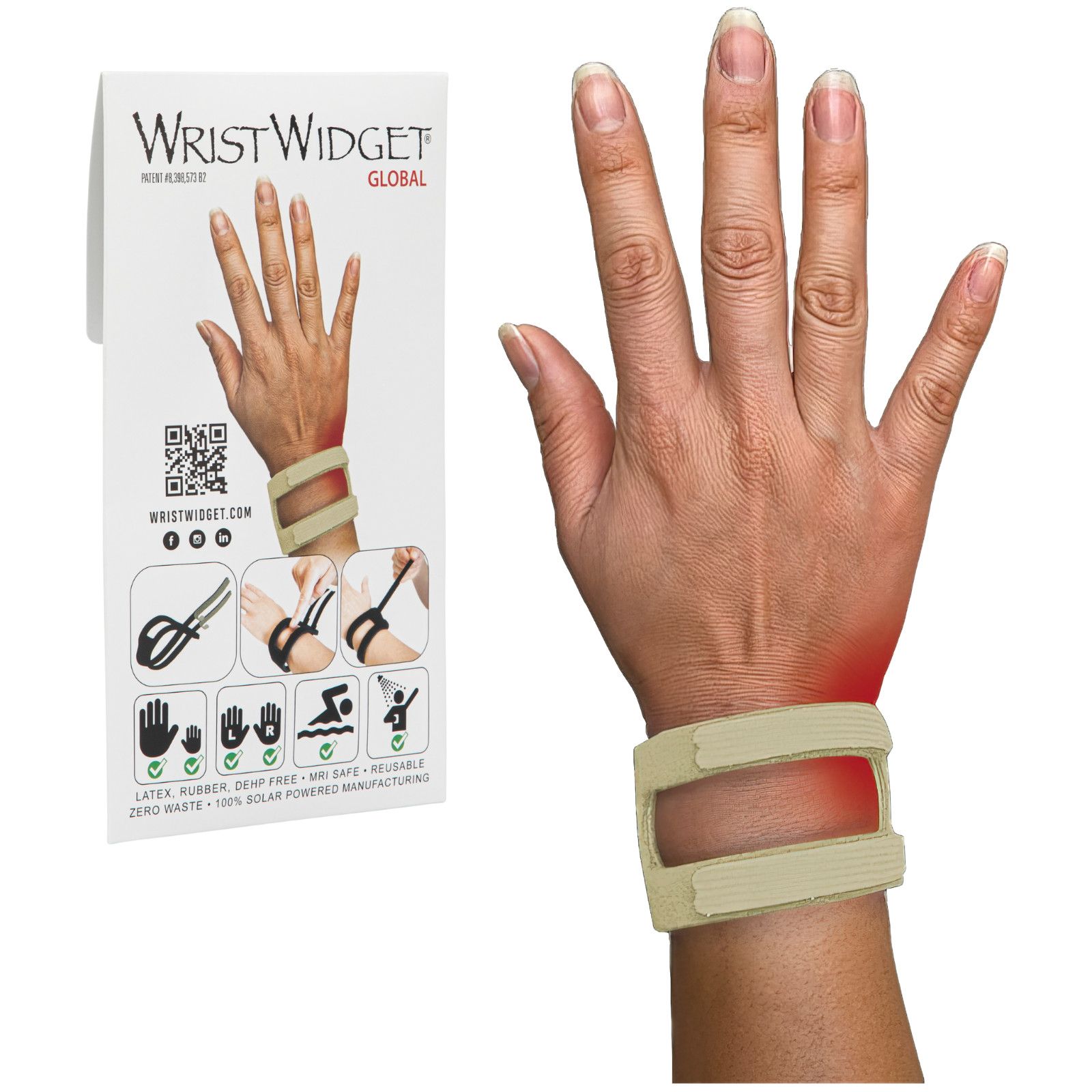 WristWidget® Wrist Brace For TFCC Tears And Ulnar Wrist Pain. Fits Left/Right