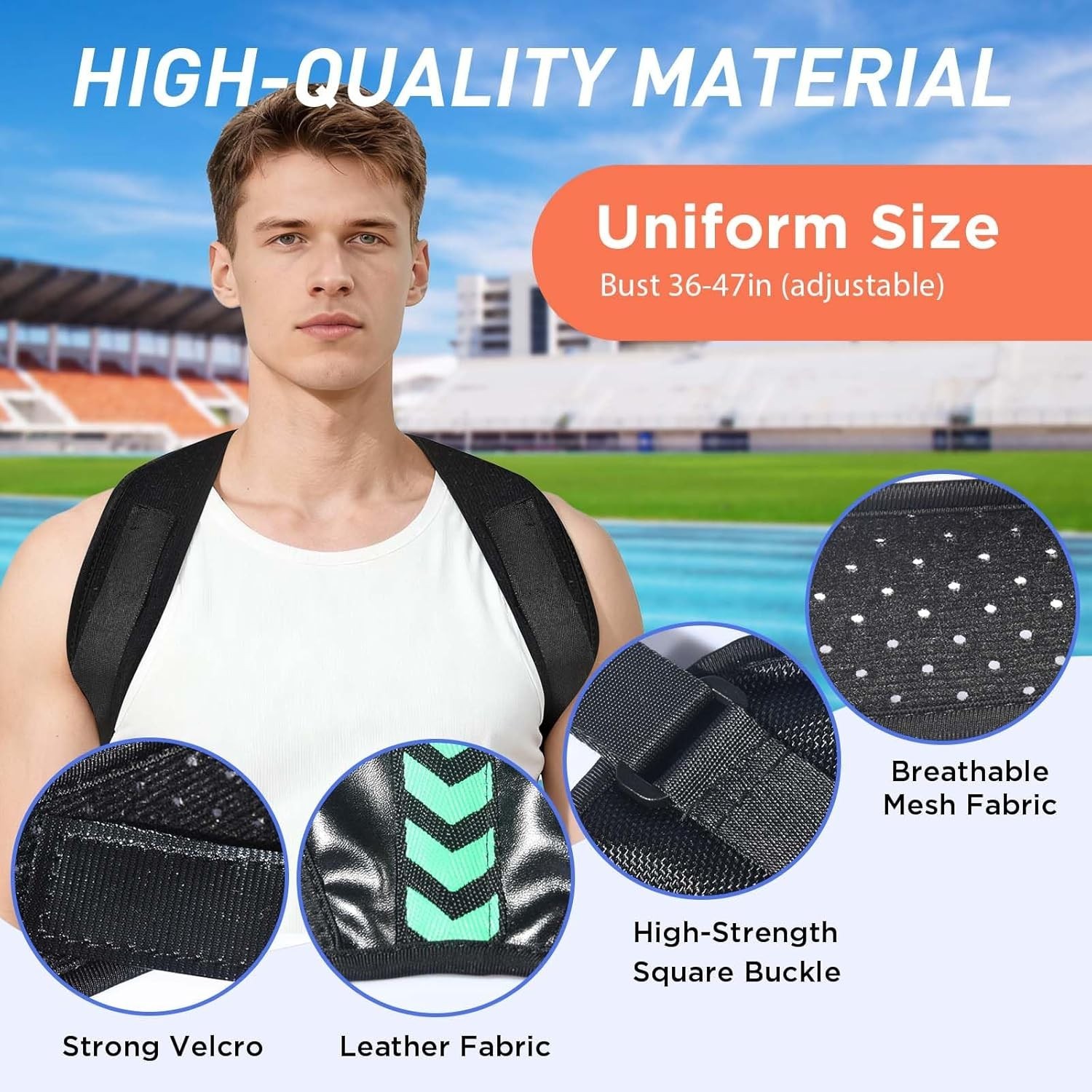 Effective Unisex Posture Corrector – Adjustable Back Brace for Daily Pain Relief