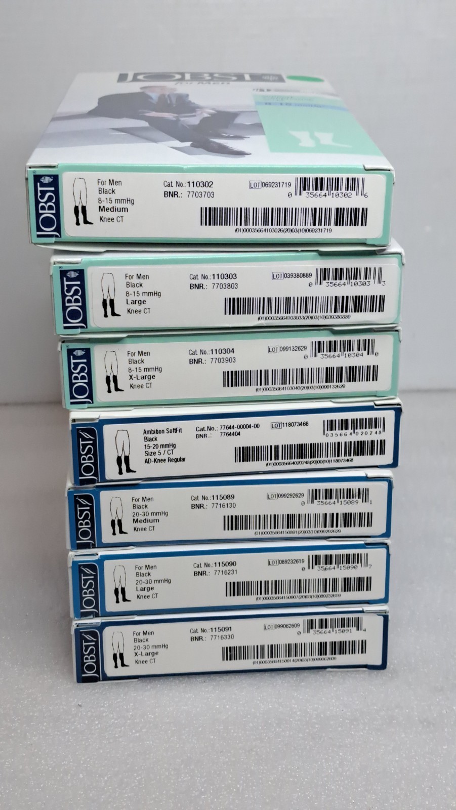 JOBST for Men Compression Knee Socks Black 8-15 /15-20 /20-30 mmHg Variety Sizes