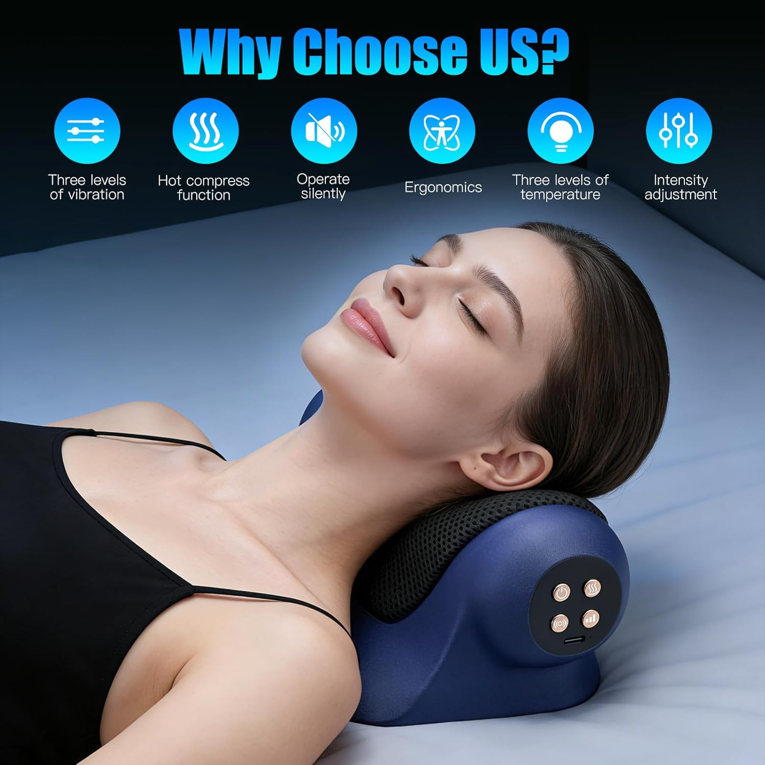 2026 Heated Neck Stretcher for Neck Pain Relief, Cervical Traction Device with 3