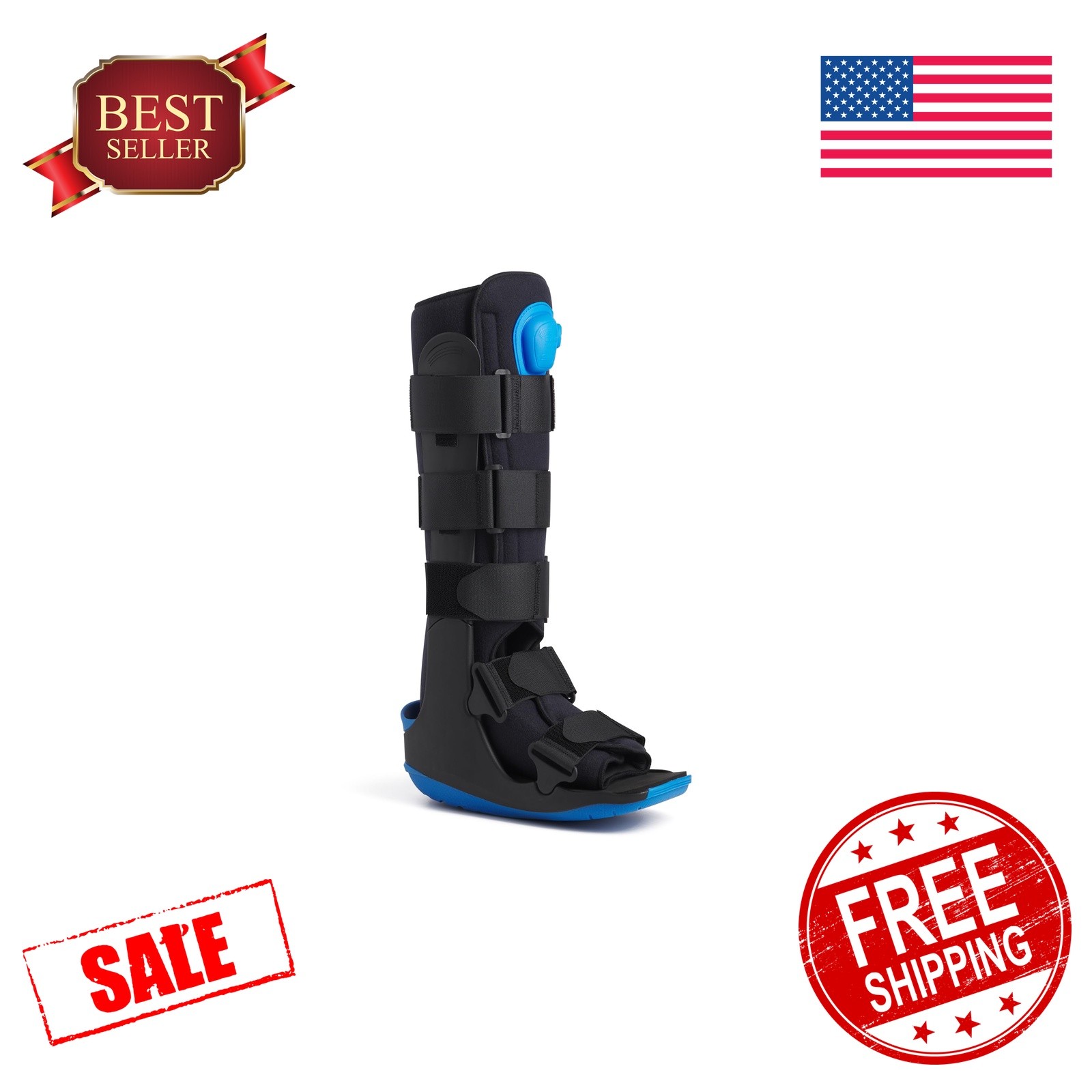 Ovation Medical Walking Boot Blue Large