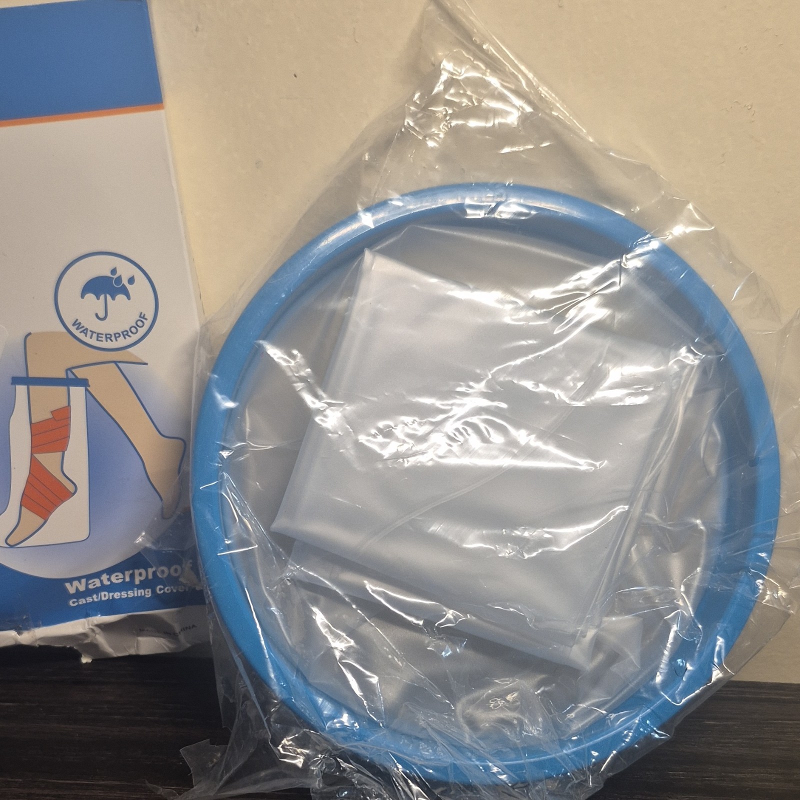 Tideshake Waterproof Reusable Cast Protector Adult Half Leg Latex Free Blue