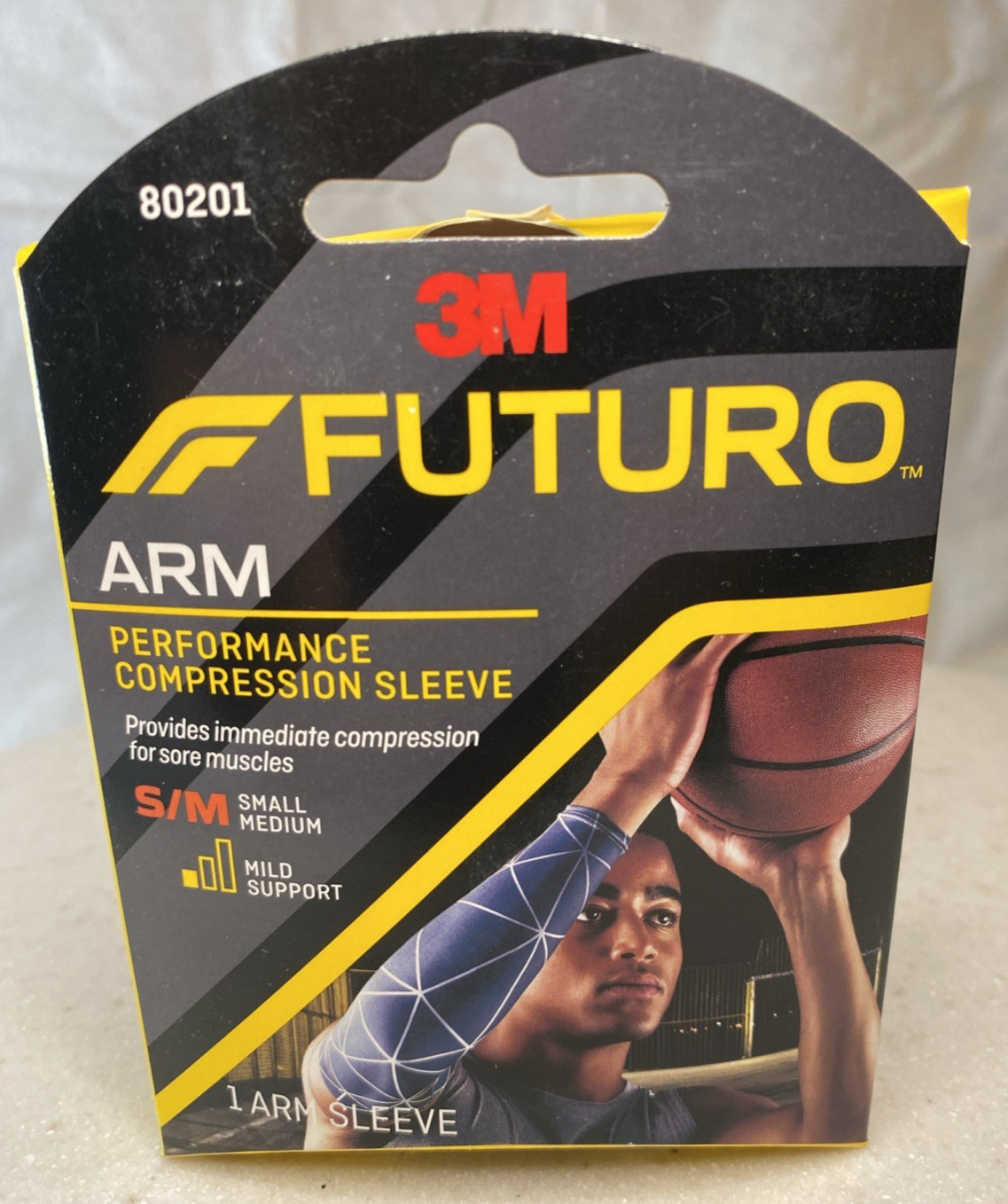FUTURO 3M Compression Sleeve for Sore Arm Muscles, Mild Support Size S/M