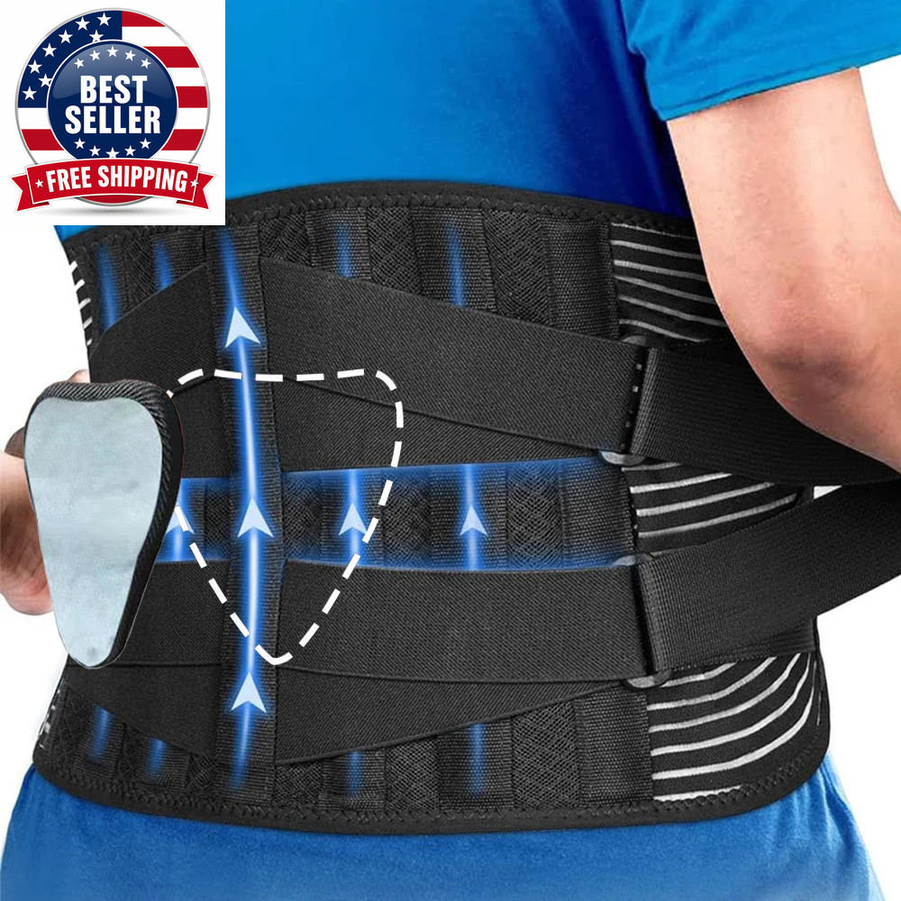 Double Pull Back Lumbar Support Belt Waist Orthopedic Corset Men Women Spine Dec