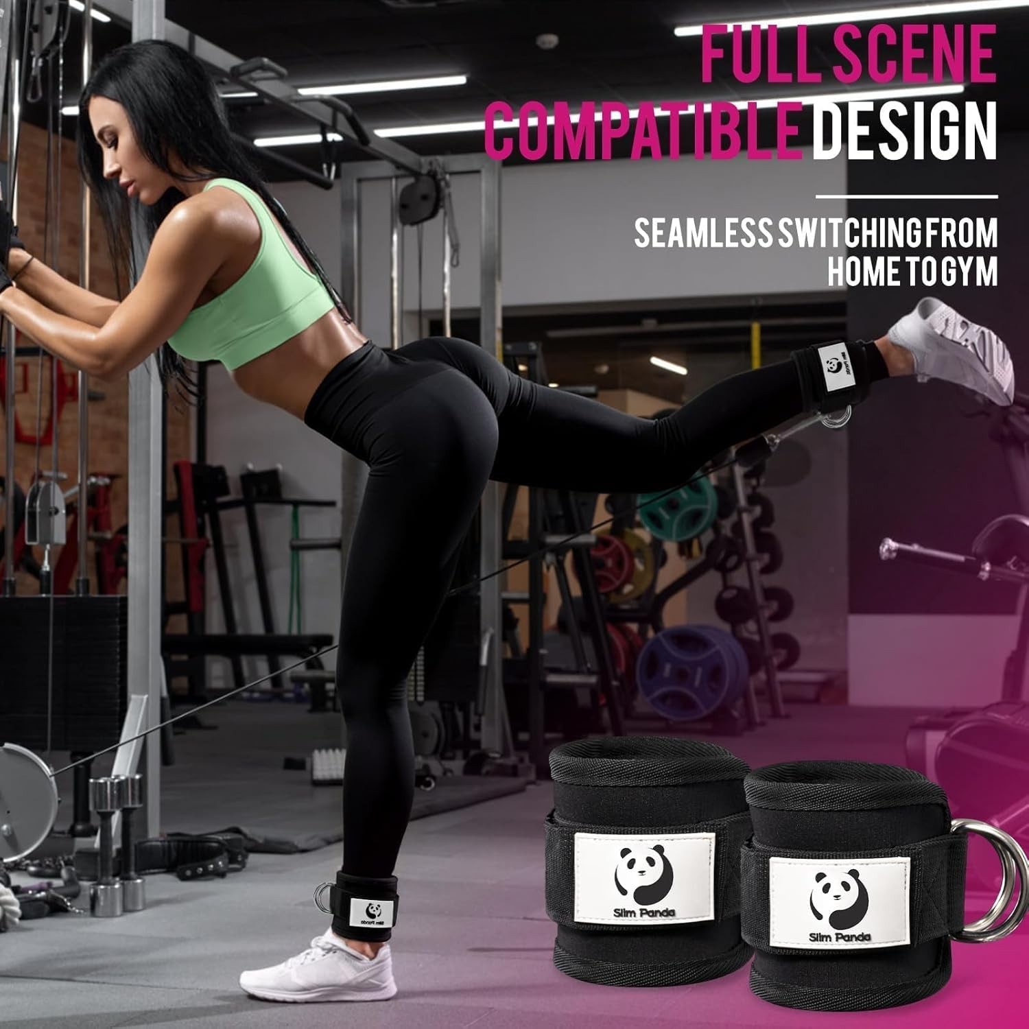 Neoprene Adjustable Ankle Strap Set for Inclusive Glute and Leg Workouts