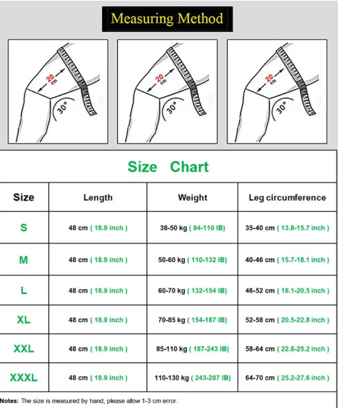 Long Compression Knee Sleeve Full Leg Support Brace Joint Pain Relief Gym 1Piece