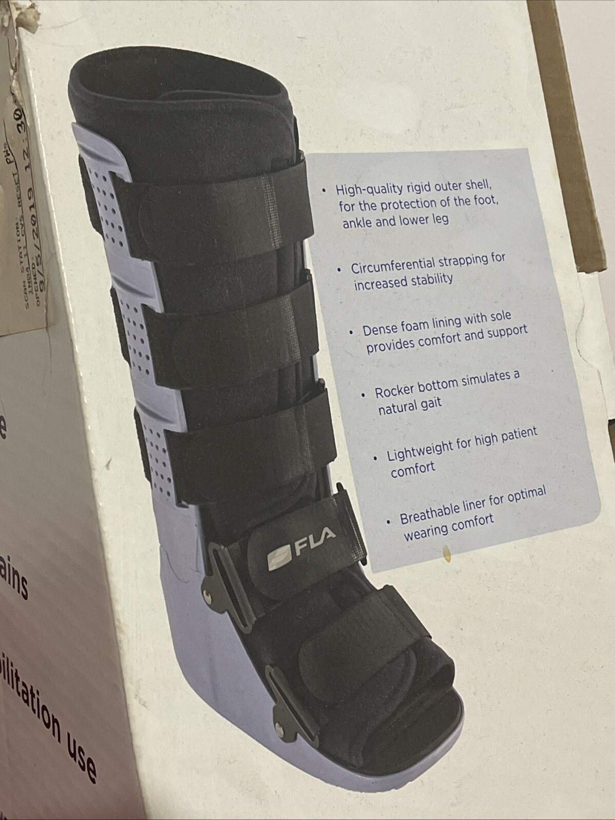 FLA Adjustable Air Ankle Walker Post Op Boot High Large Right Or Left