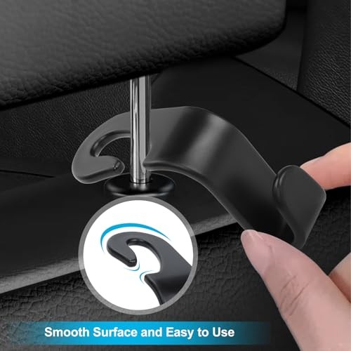 Car Headrest Hooks for Purses and Bags Set of 4 Automotive Seat Back