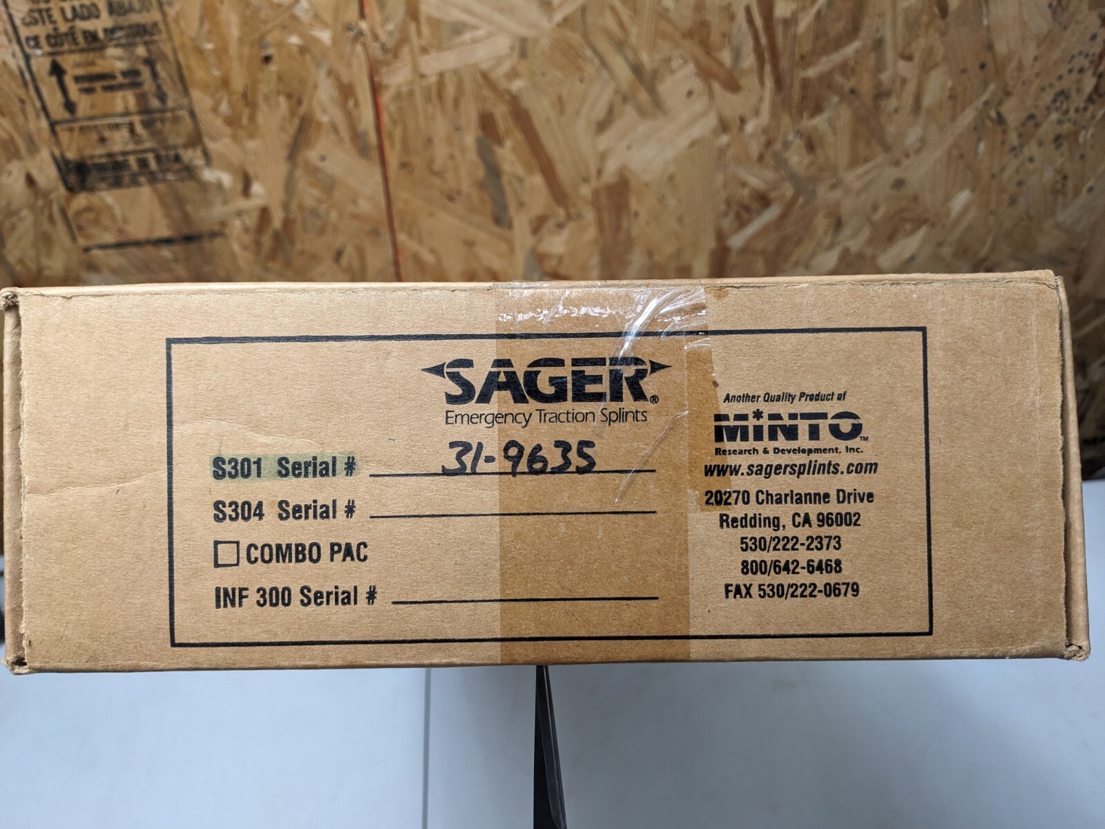 Sager S301 Emergency Traction Splint