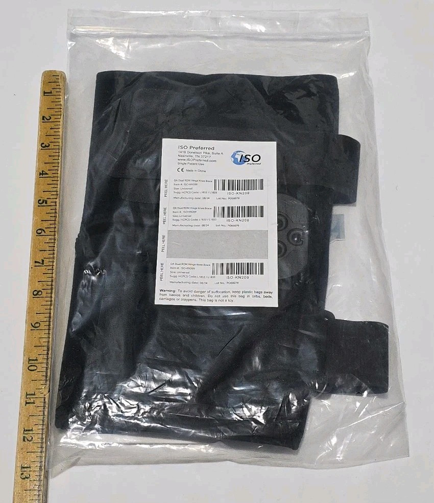 Hinged Knee Brace ISO Preferred OA Dual ROM Universal SZ Left or Right support