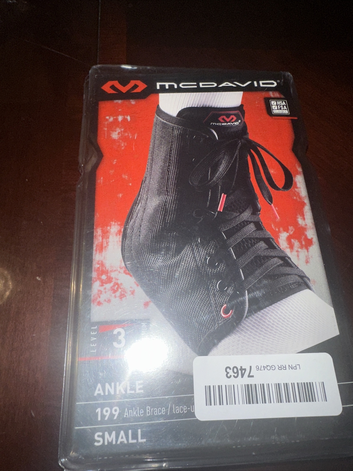 McDavid Ankle Brace/Lace-Up w/Stays, Adult Black,ex Large MD199 NEW