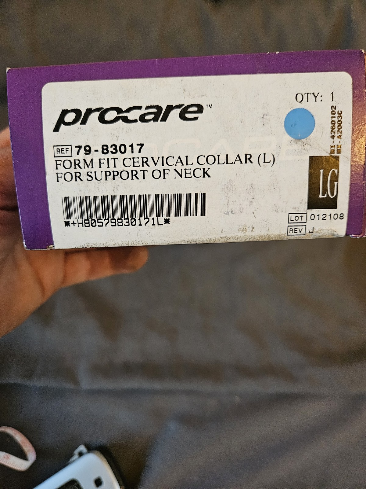ProCare Cervical Collar Large 79-83017 DJO Neck Brace Foam Support Beige EA