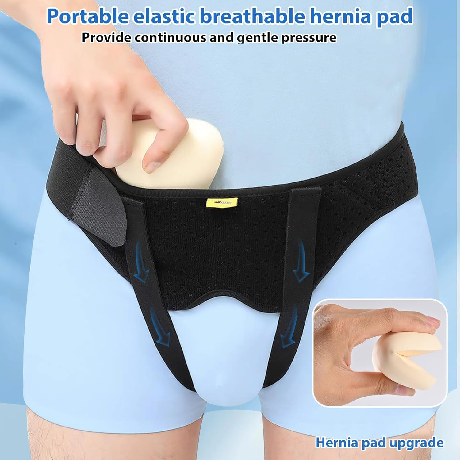 Inguinal Hernia Belt for Men Support Hernias Truss for Single/Double