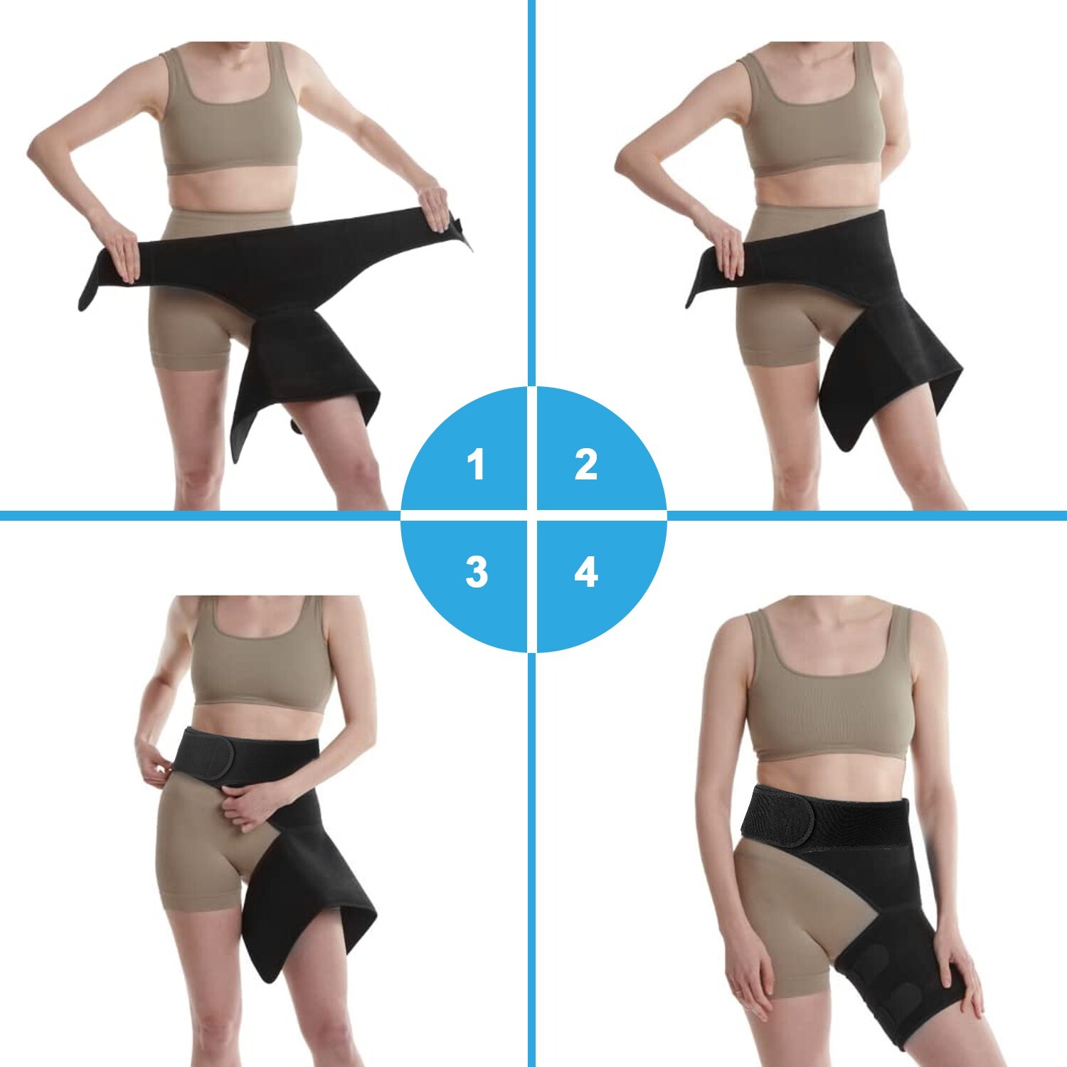 Pain Relief Leg Hip Wrap Thigh Support Brace For Groin Hamstring Injury Sprains