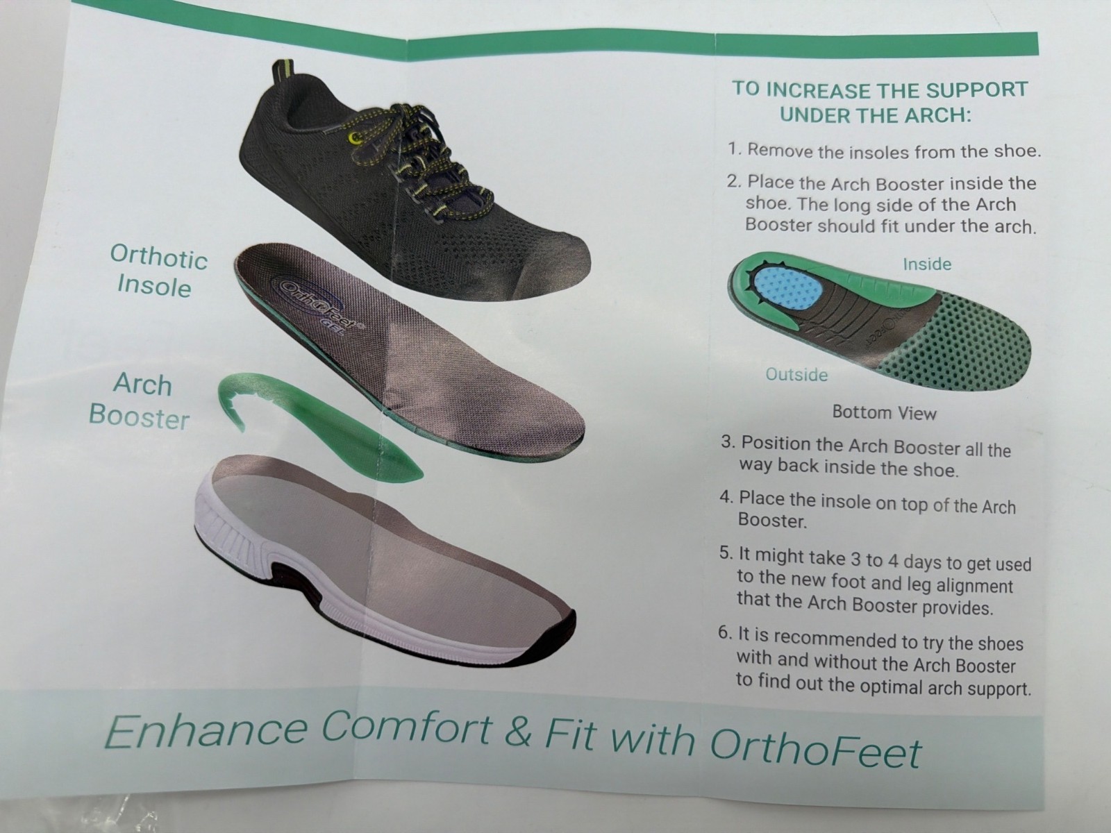 Orthofeet Arch Booster Set For Enhanced Support & Pain Relief