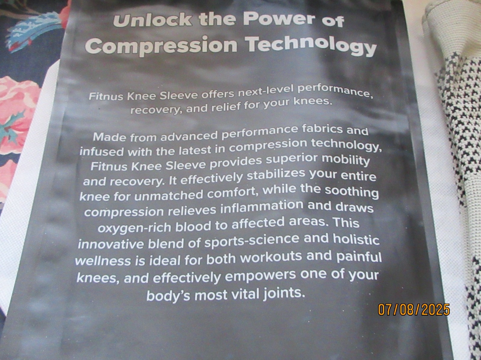 FITNUS ATHLETIC Knee Sleeve Compression Technology Knee Stability , One Size